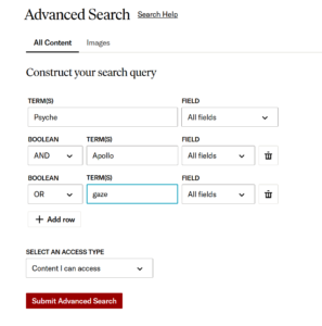 Boolean JSTOR search