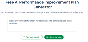 Prompt for performance improvement plan generator
