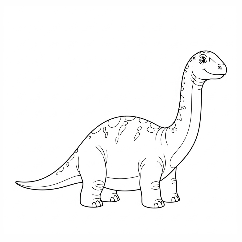 Einfaches Ausmalbild von einem Dinosaurier