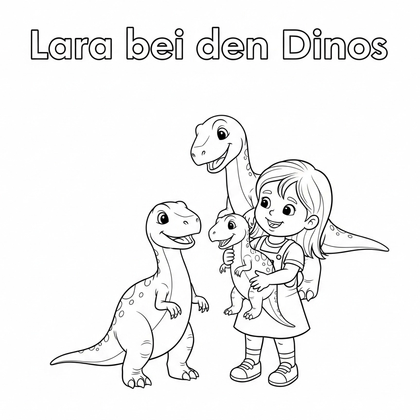 personalisiertes Dino-Ausmalbild