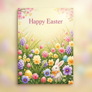 cute easter flower patch