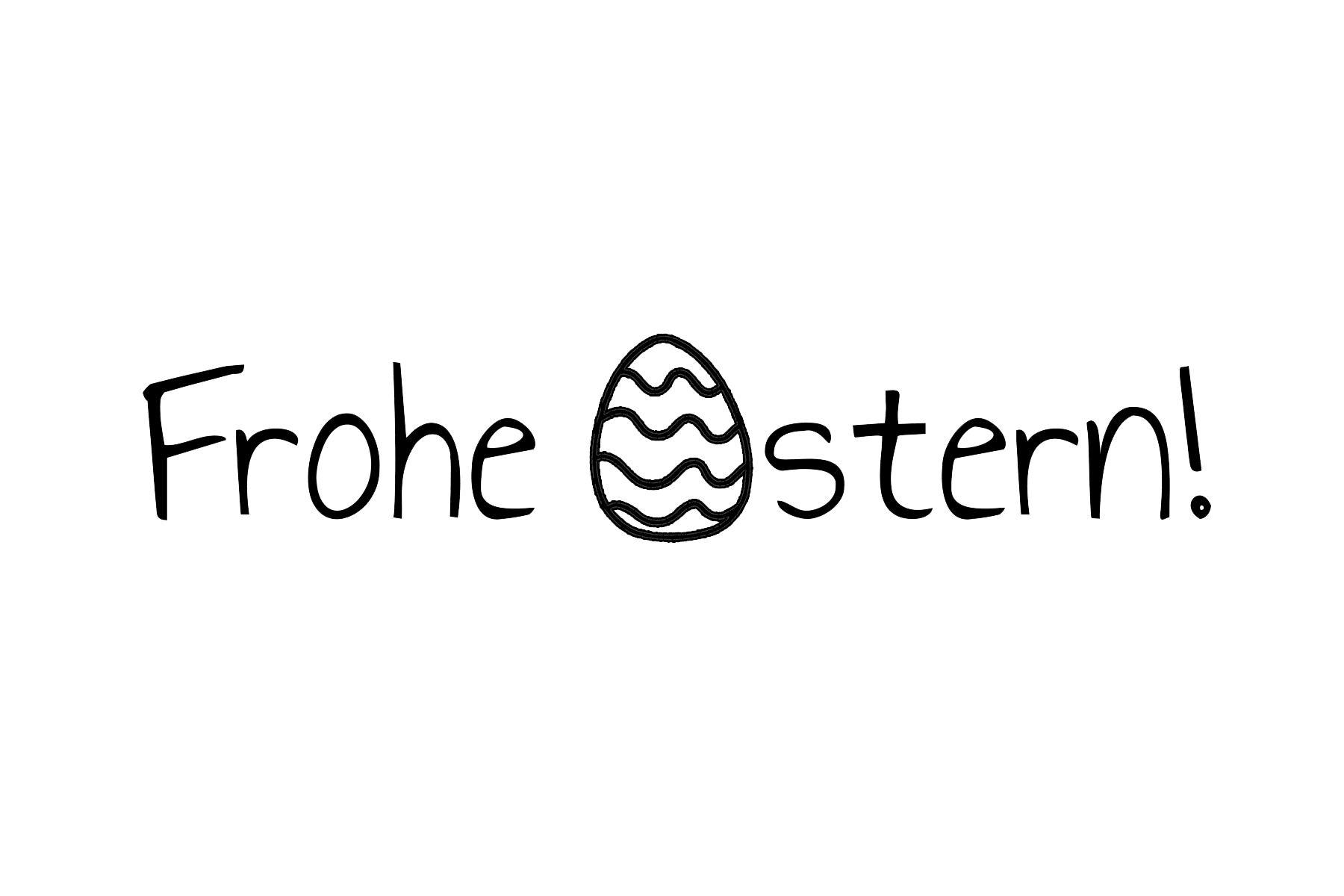 Frohe Ostern Schriftzug