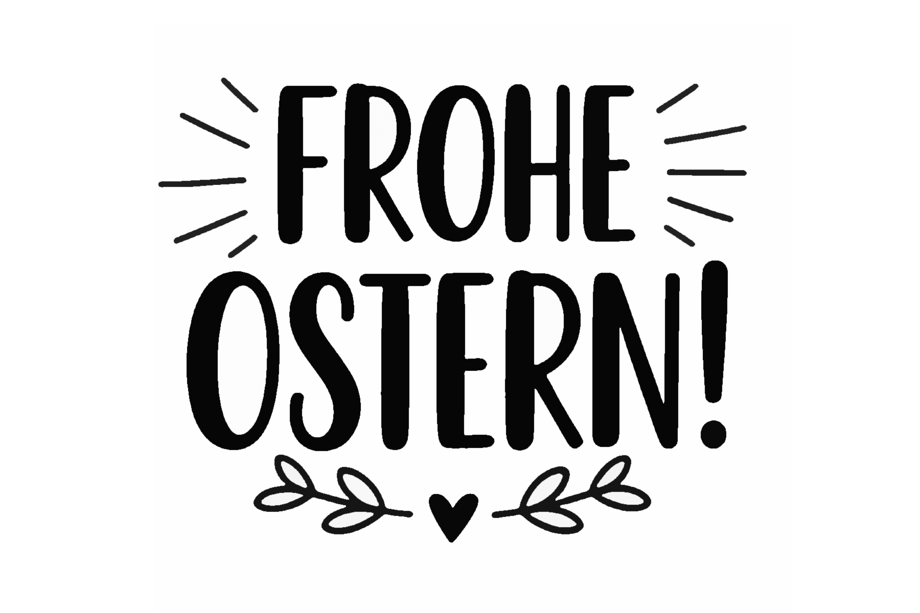 Frohe Ostern Schriftzug