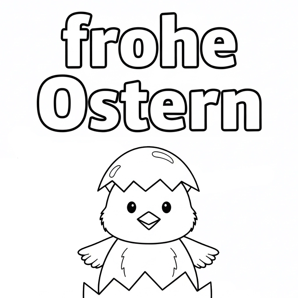 Frohe Ostern Schriftzug