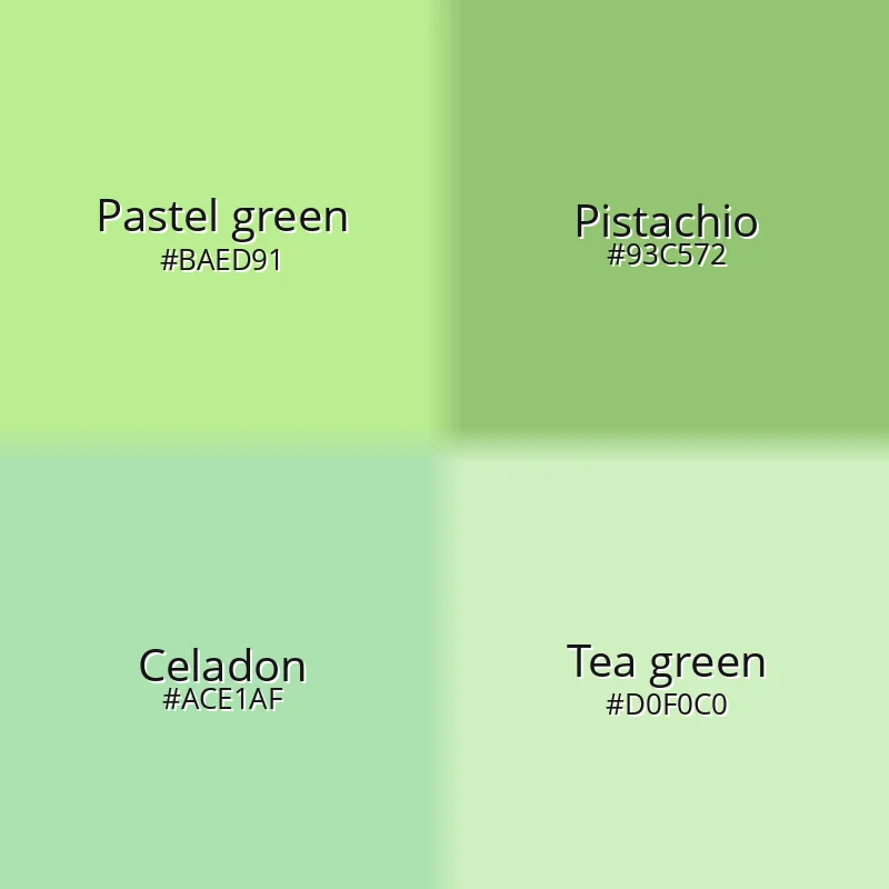 Pastel green comparison