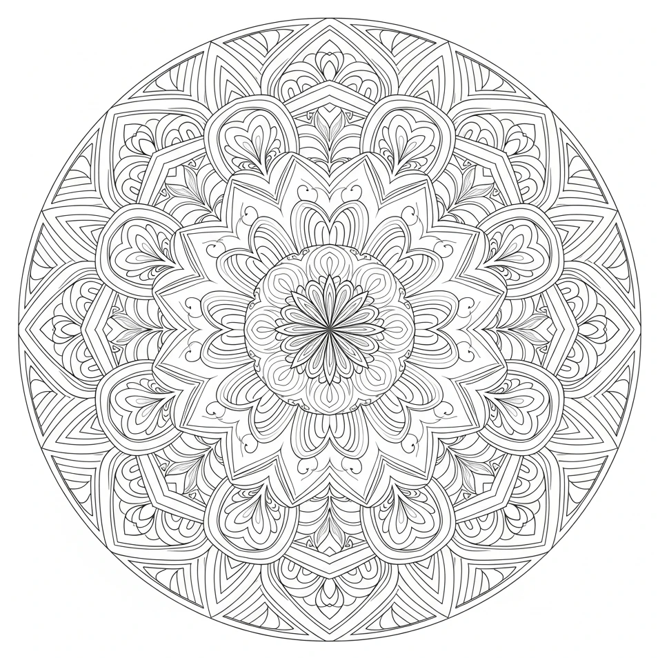 Mandala-Ausmalbild
