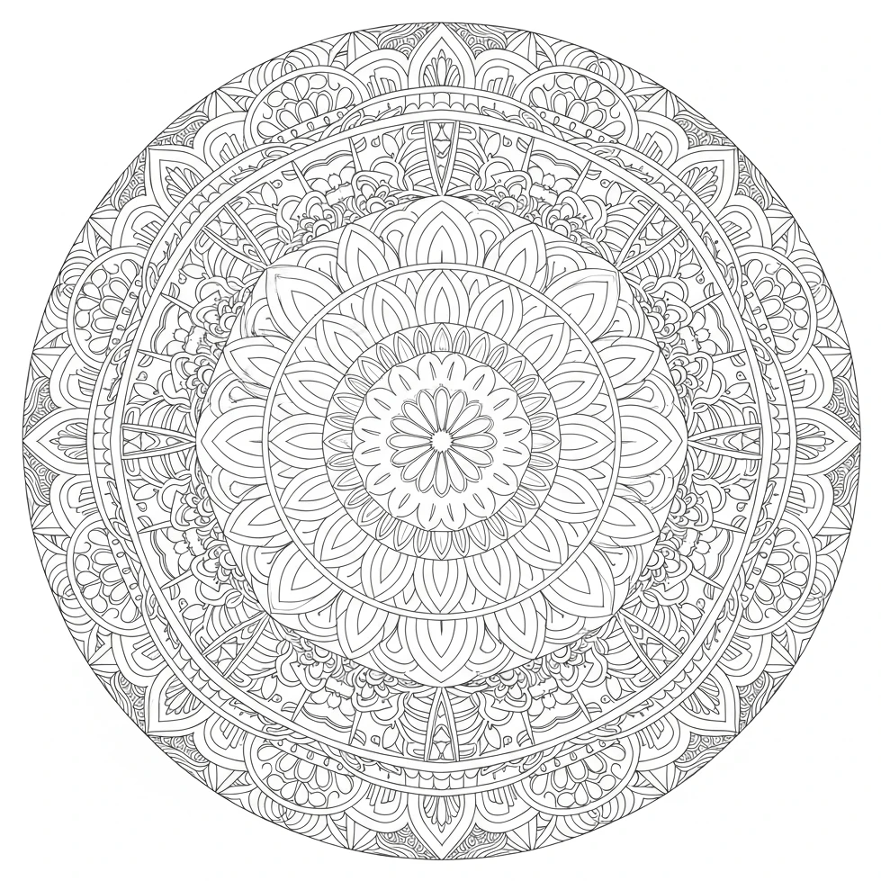 Mandala-Ausmalbild