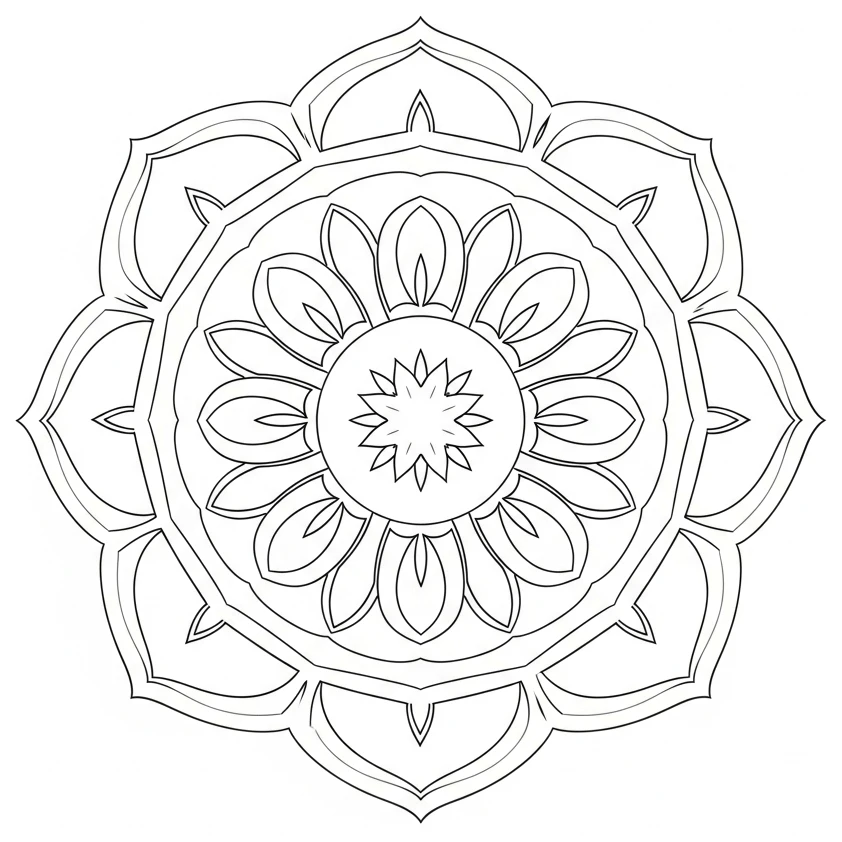 Mandala-Ausmalbild