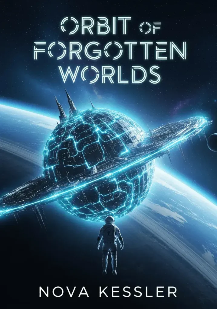 An AI-generated book cover for a science fiction book about an astronaut exploring space